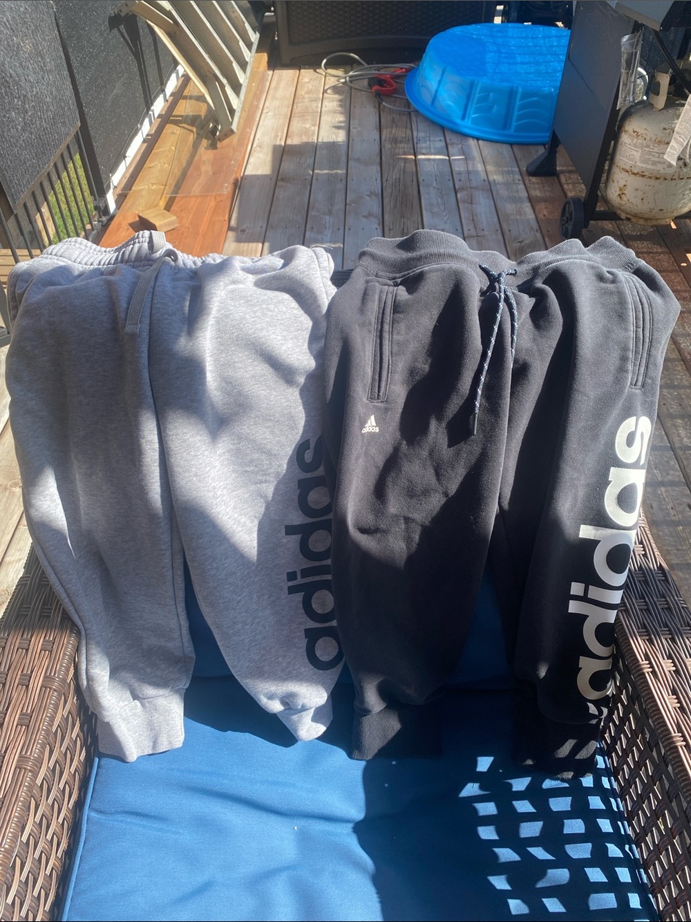 adidas Kids Sweatpants Duo in Black & Gray 15$ each or 25$ for both!!